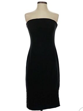 Spiegel Black Strapless Midi Dress